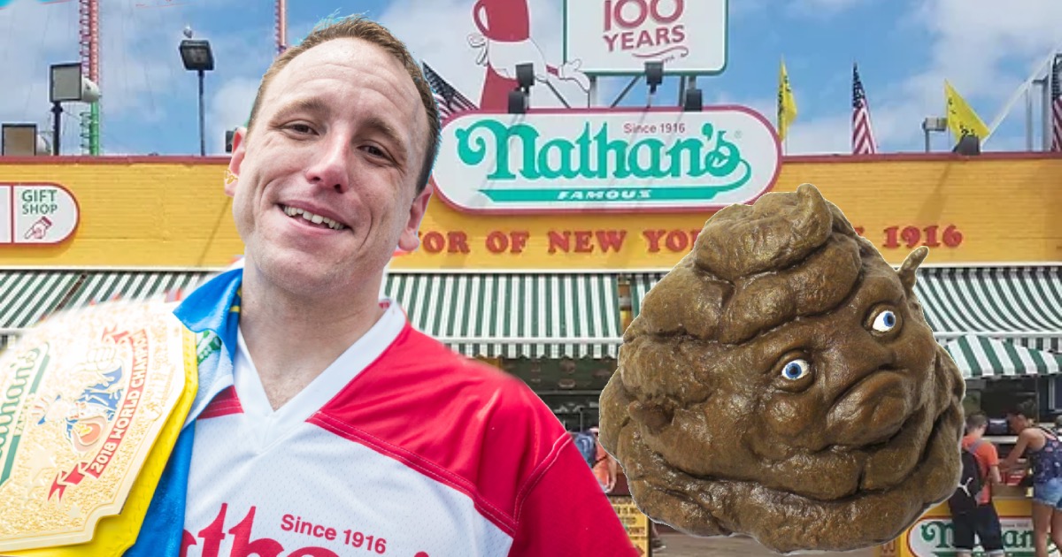 Joey Chestnut Leaves Giant Turd On Nathan’s Doorstep To Protest Ban